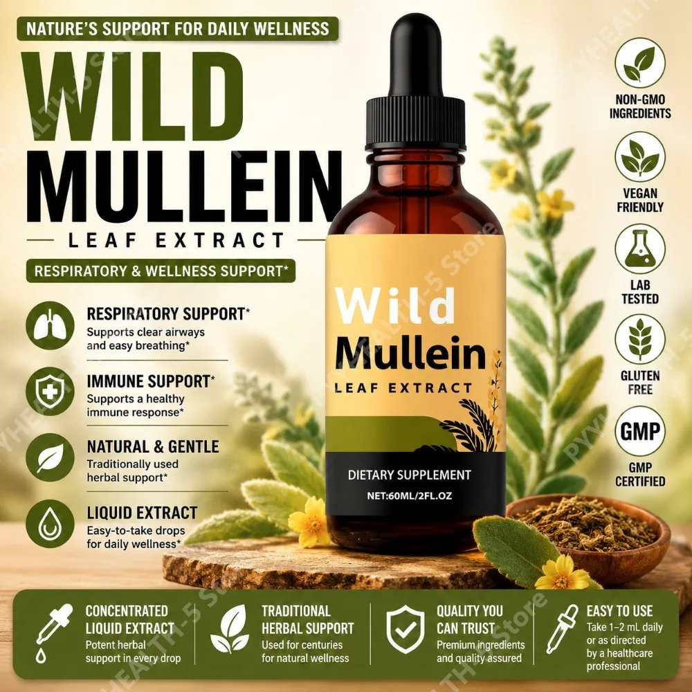 Herbal Supplement - ワイルドマルリンリーフドロップス（生姜、ブロメライン、レモンピール配合）ハーブ液体サプリメント 大人用デイリーウェルネスサポート 60ml