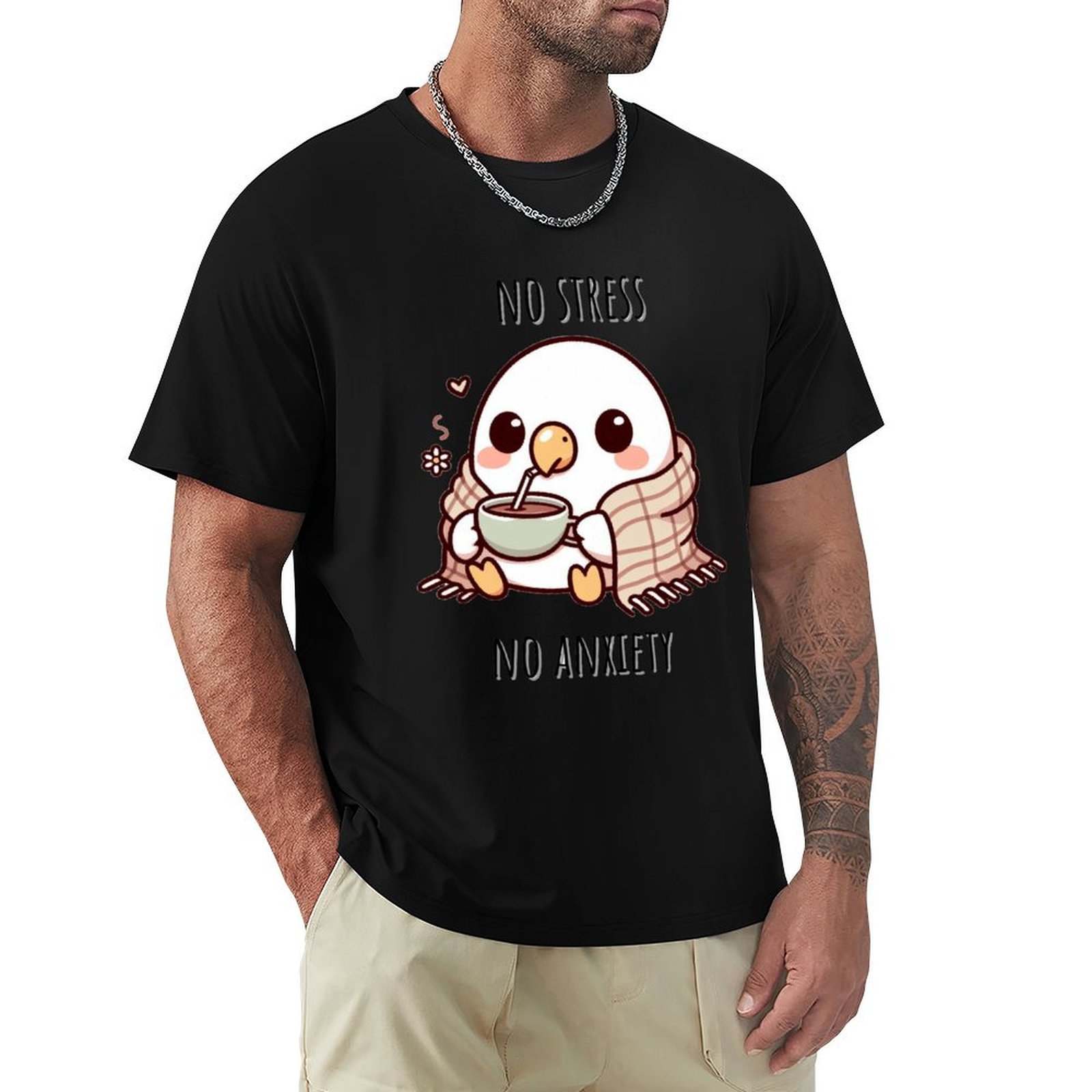 Chamomile Tea - カモミールティーパラケートTシャツ 大きいサイズ 半袖Tシャツ