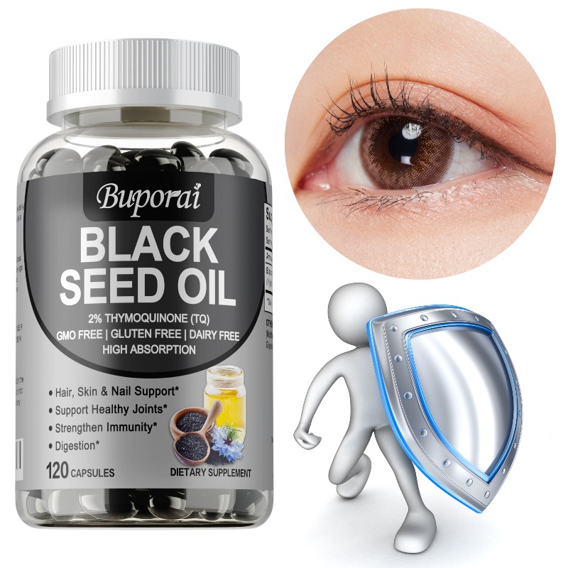 Herbal Supplement - プレミアムブラックシードオイル 120カプセル - 全体的な健康状態をサポート | 免疫システムサポート、非遺伝子組み換え、グルテンフリーのサプリメント