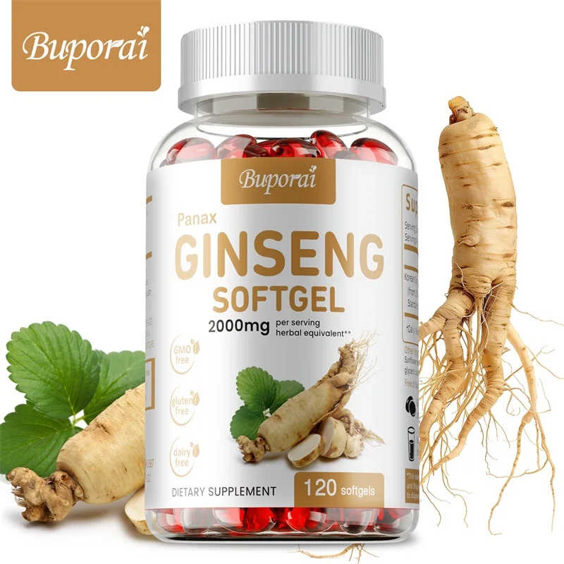 Ginger Tea - レッドパナックス高麗人参カプセル - 免疫力、エネルギー、疲労、ストレス解消、精神的集中力に