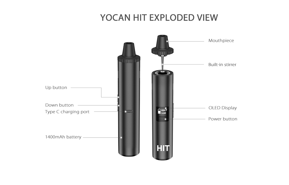 Yoscan-乾いた草のための電子タバコのキット,元の仕事の - Dried Herbs のレビューと価格