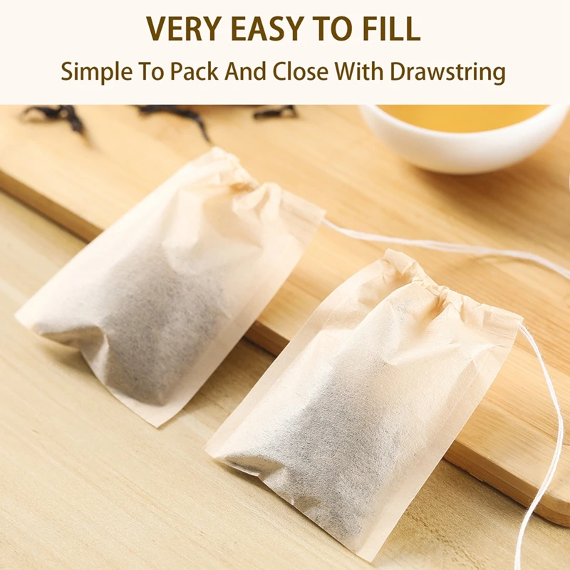 100 個ティーバッグ巾着フィルター付き空のティーバッグコー - Chamomile Tea のレビューと価格