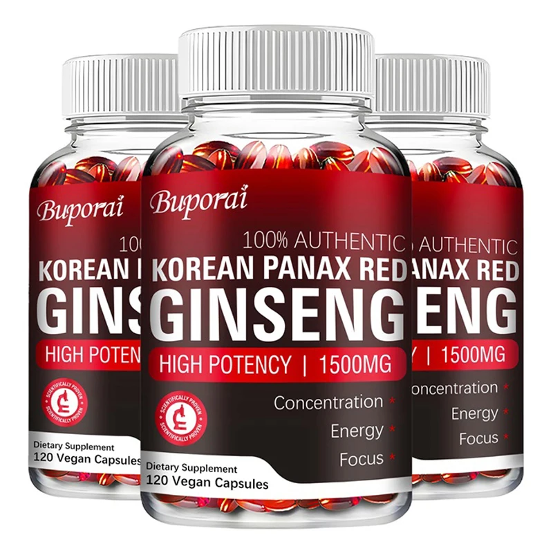 韓国産紅参カプセル - エネルギー、気分、スタミナ、パフォー - Ginger Tea のレビューと価格