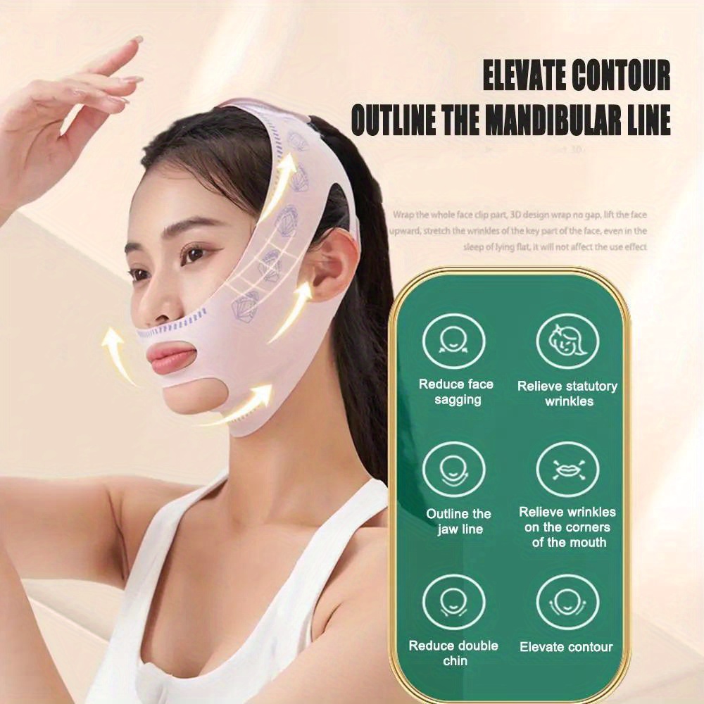 あご頬痩身バンド Vシェイパー Vラインリフティングマスク  - Health Wellness のレビューと価格