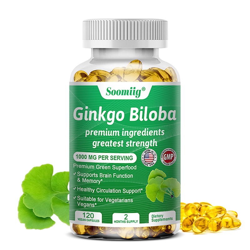 イチョウ葉カプセル - 記憶力と集中力を高める脳サプリメント - Ginger Tea のレビューと価格