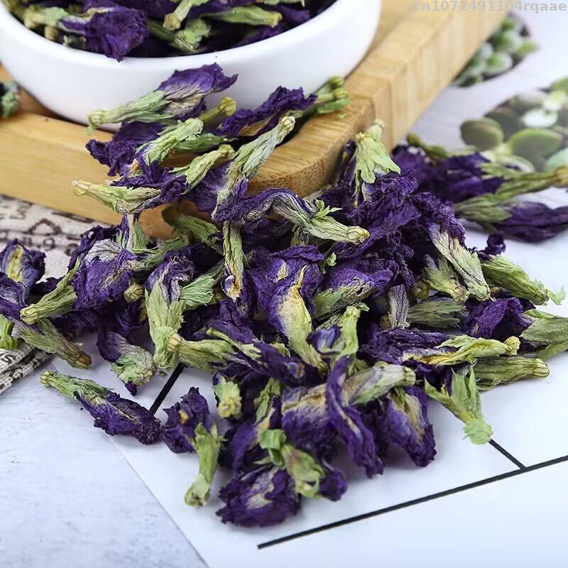 天然蝶蘭ドライフラワーブルーバタフライピーの花美容石鹸ウェデ - Dried Herbs のレビューと価格
