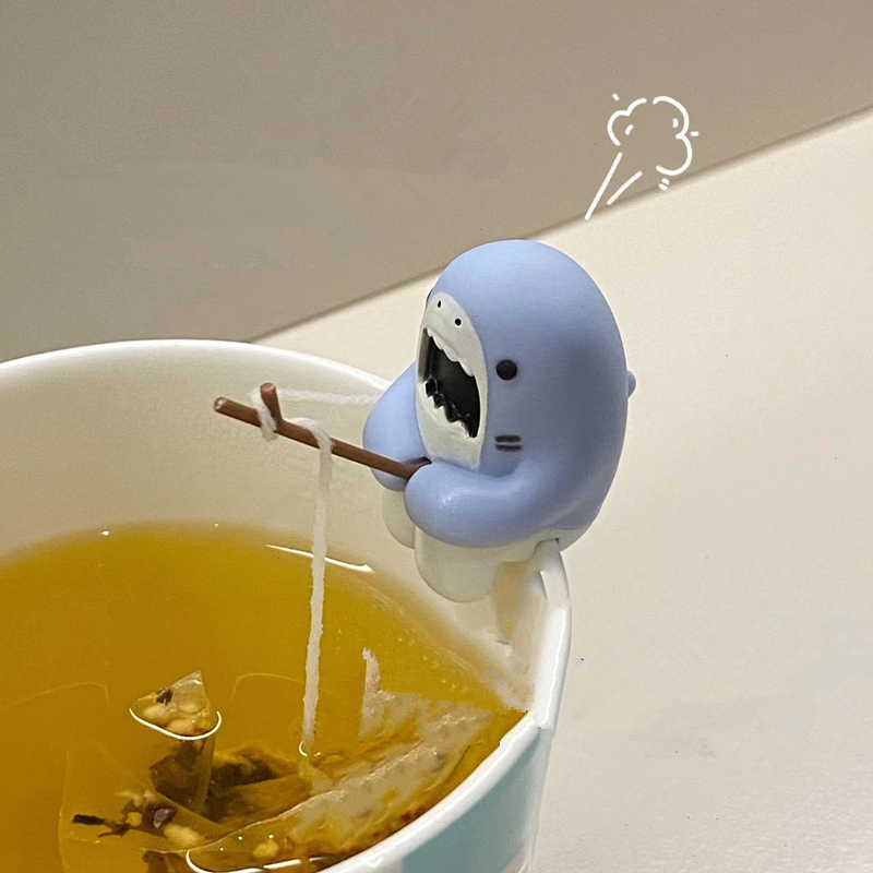 再利用可能なシリコーン茶注入器クリエイティブサメ形面白いハー - Herbal Tea のレビューと価格